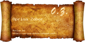 Oprisa Zobor névjegykártya